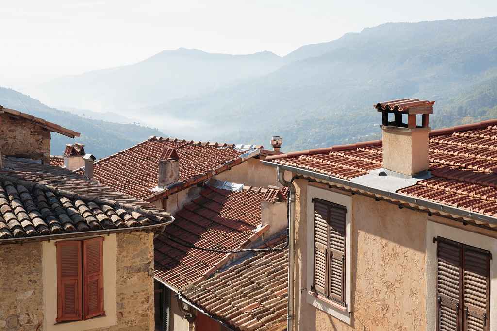 Ziegeldächer in Frankreich
